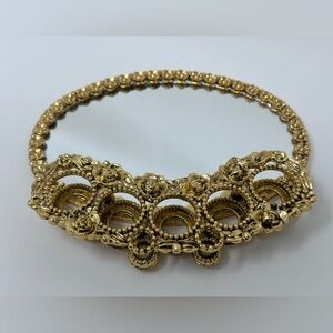 Vintage Ormolu Hollywood Regency 5 Lipstick Holder Small Vanity Mirror Tray